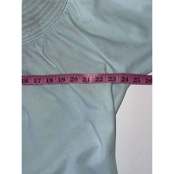 Vtg Barbizon Flannel Nightgown Robe House Coat Zip Cottage Prairie Blue Large - Picture 9 of 14